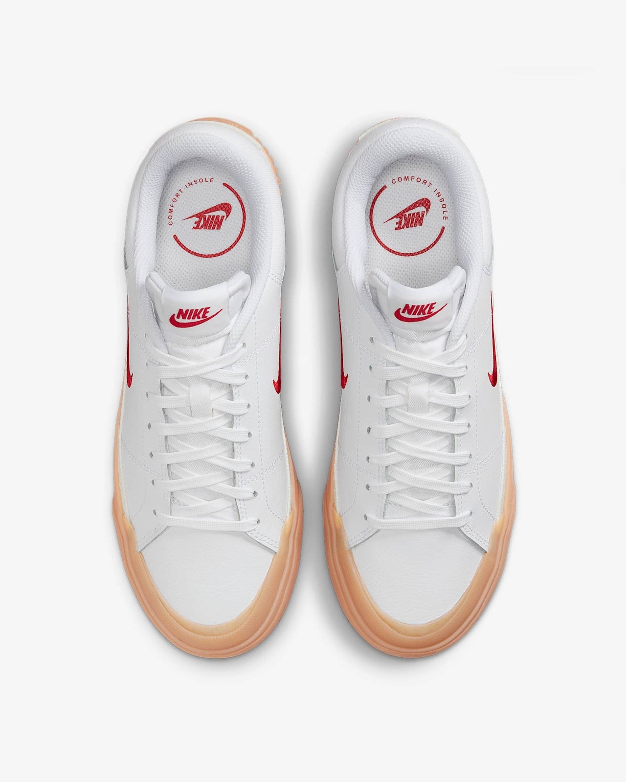 FV5526-103 Nike Court Legacy Lift White Gum Yellow Sail University Red (Women's)