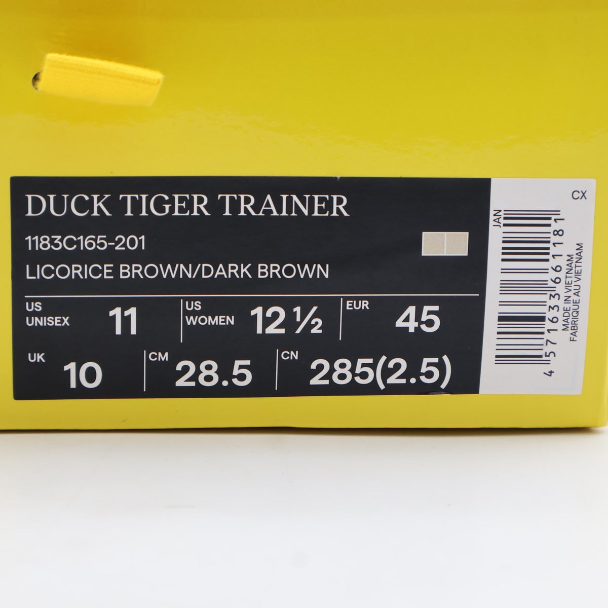 1183C165-201 Onitsuka Tiger Duck Tiger Trainer Licorice Brown Dark Brown (Men's)