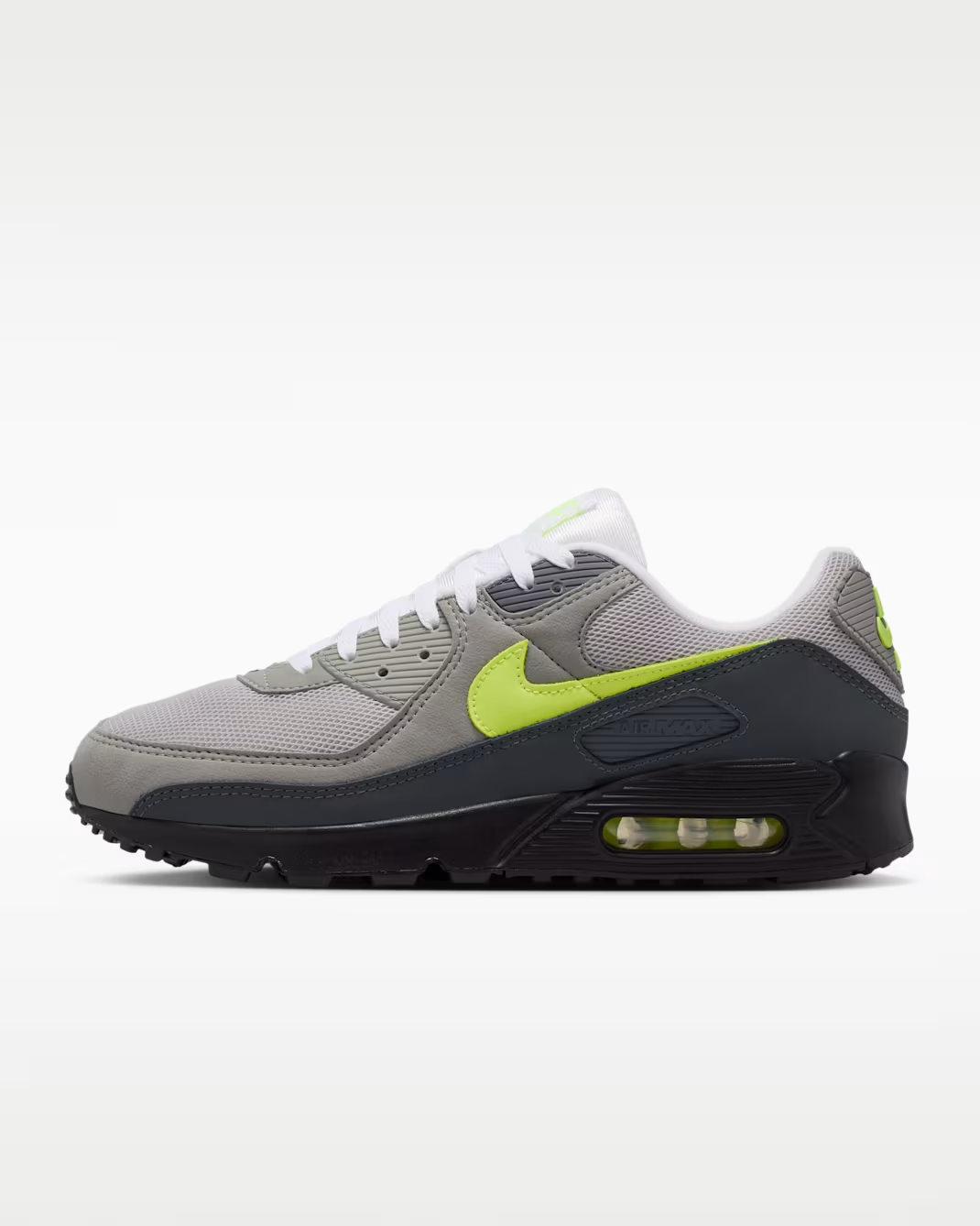 IQ0289-010 Nike Air Max 90 Black Neon Yellow (Men's)