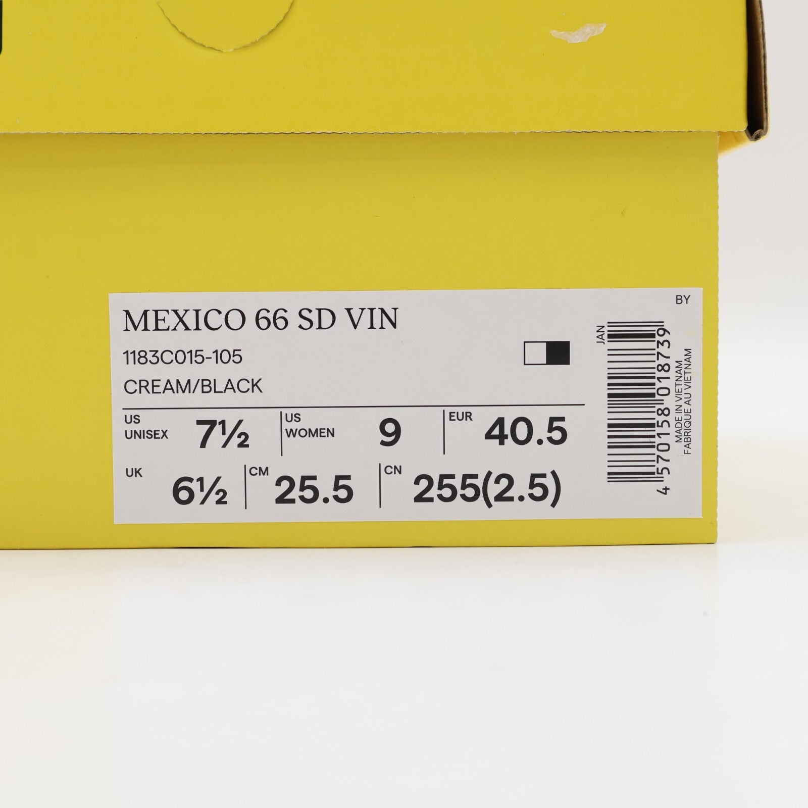 1183C015-105 Onitsuka Tiger Mexico 66 SD Cream Black (Men's)