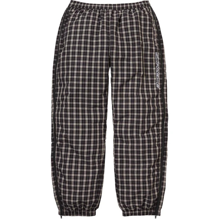 Supreme Plaid Warm Up Pant Black