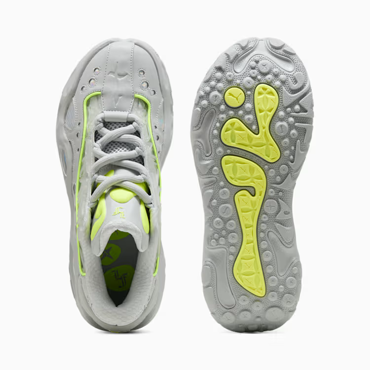 312271-01 LaMelo Ball Puma La France RNR Grey Neon (Men's)