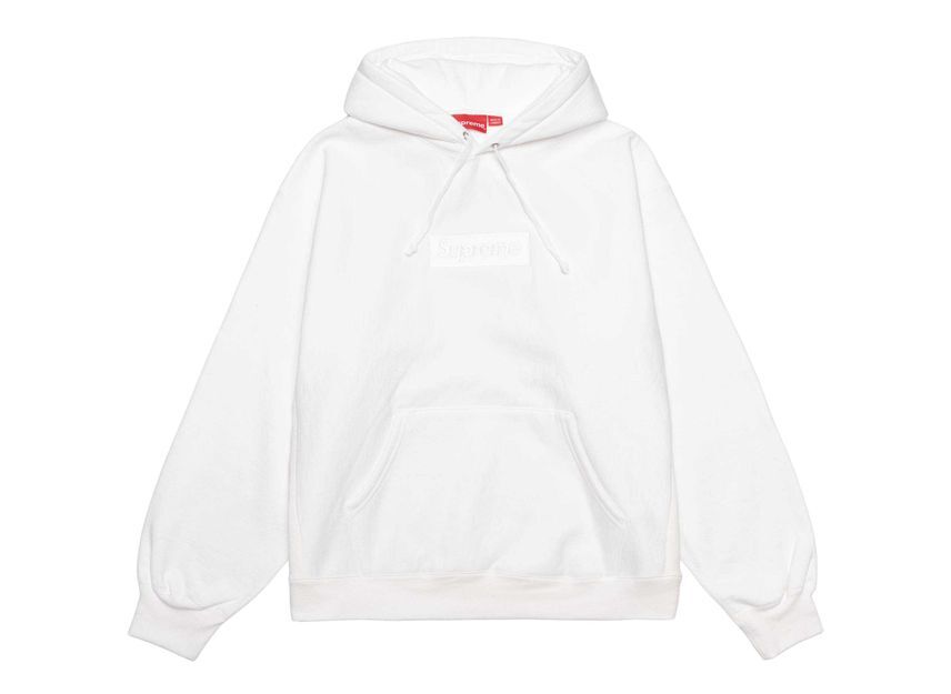 Supreme Box Logo Hooded Sweatshirt White (23FW)