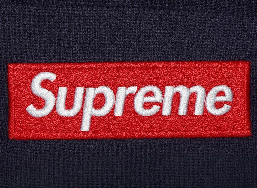 Supreme New Era Box Logo Beanie Navy