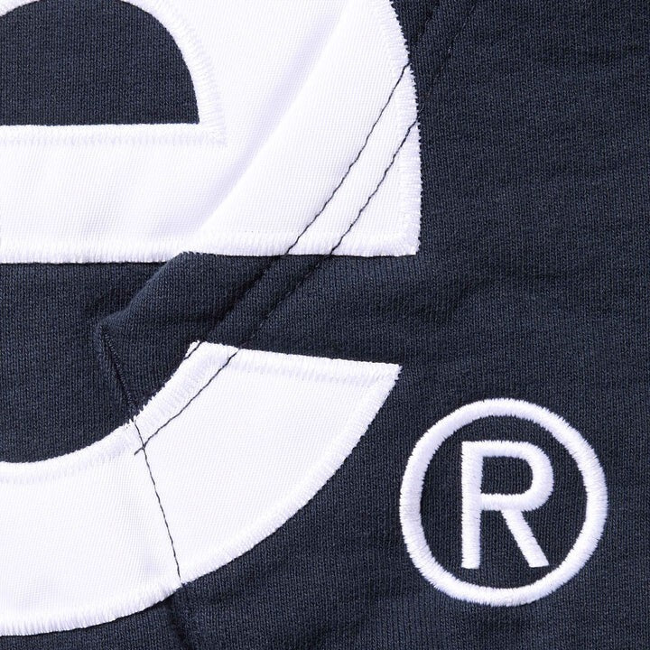 Supreme Big Logo Zip Up Hooded Sweatshirt Navy