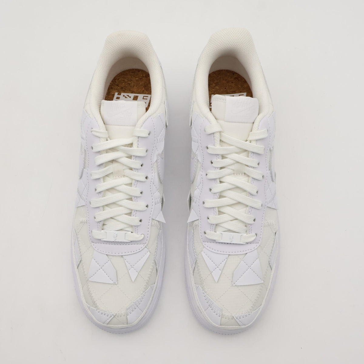 DZ3674-100 Nike Air Force 1 Low Billie Eilish Triple White Off Patch Work Mosaic