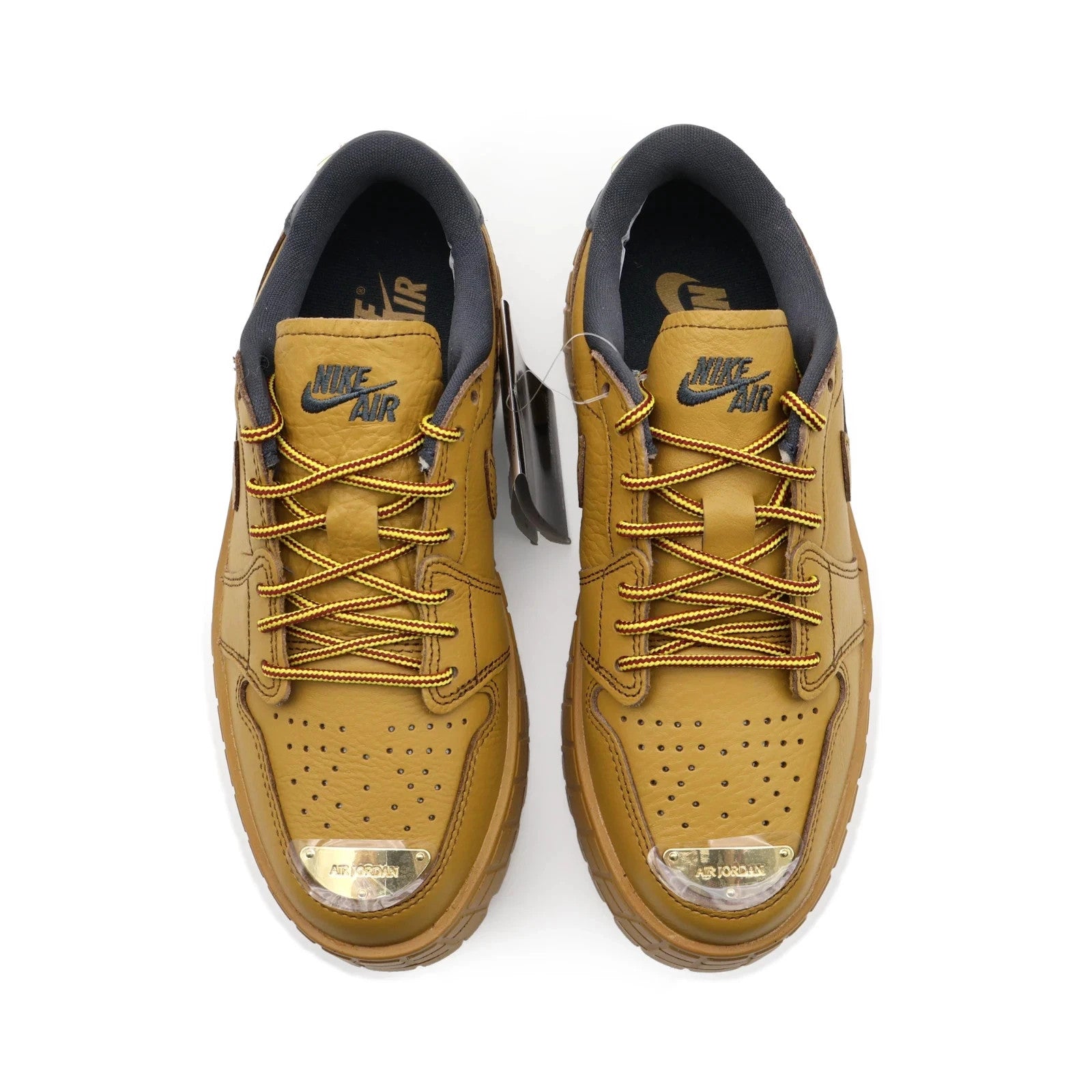 HF3184-700 Nike Air Jordan 1 Brooklyn Low Wheat Team Red Metallic Gold (Women's)