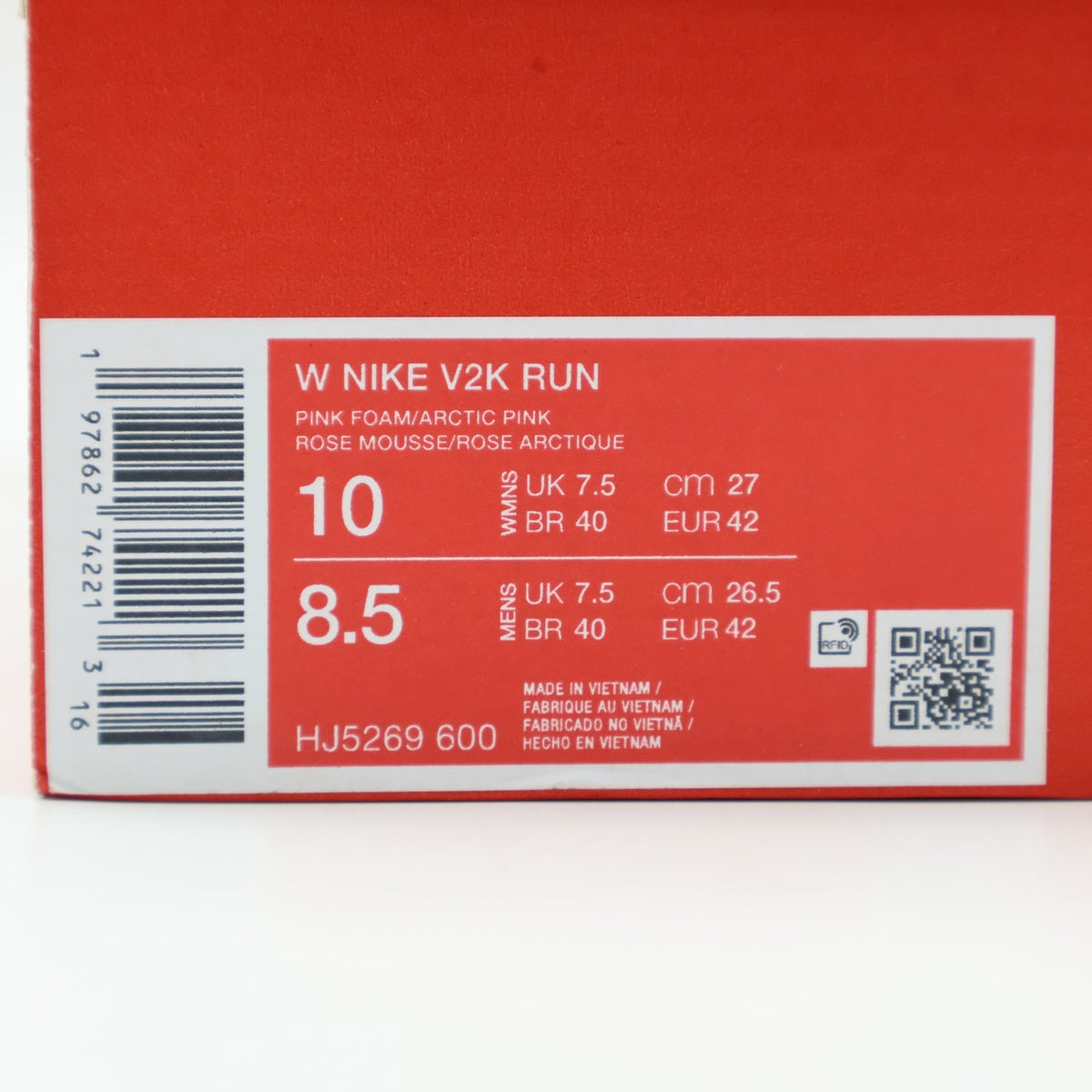 HJ5269-600 Nike V2K Run Pink Foam Arctic Pink Summery Florals (Women's)
