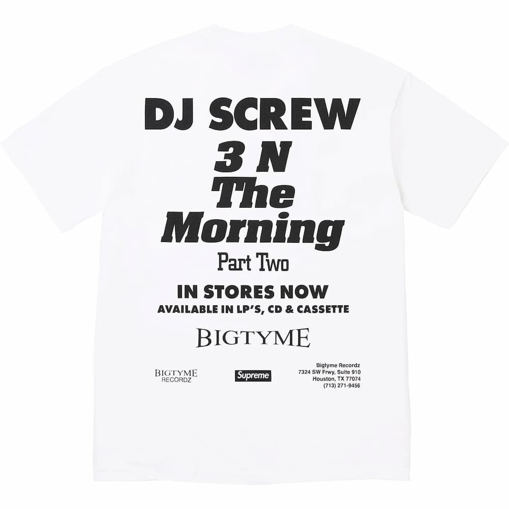 Supreme DJ Screw SUC Tee White
