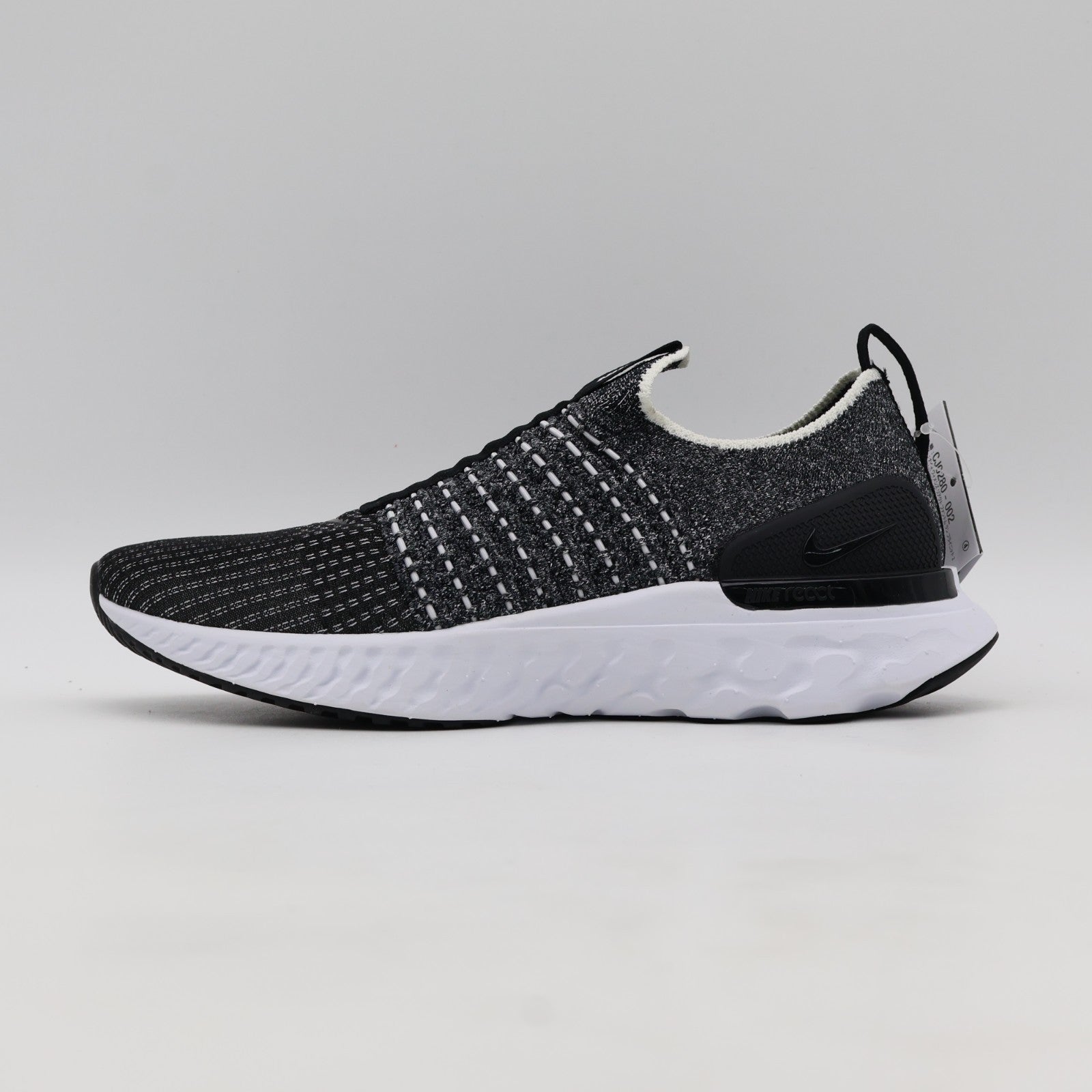 CJ0280-002 Nike React Phantom Run Flyknit 2 Black White (Women's)