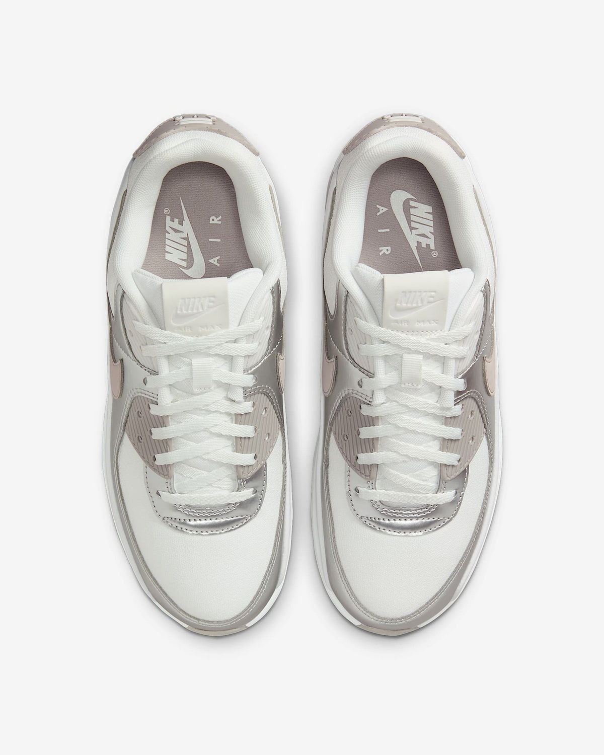 IB0170-101 Nike Air Max 90 LV8 Summit White Vast Grey Metallic (Women's)