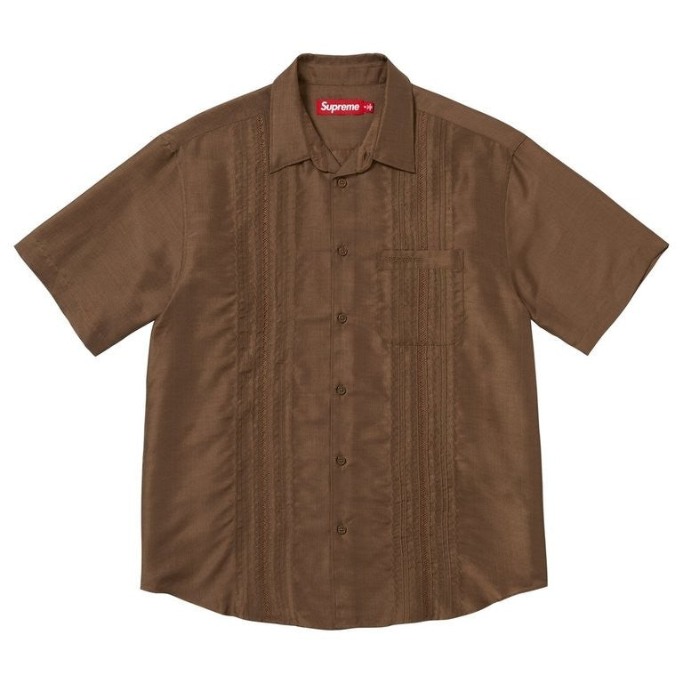 Supreme Pintuck S/S Shirt Brown