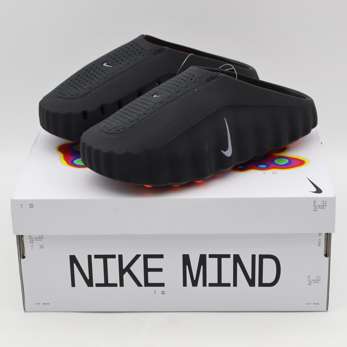 HQ4307-001 Nike Mind 001 Mules Black Hyper Crimson White Chrome (Men's)