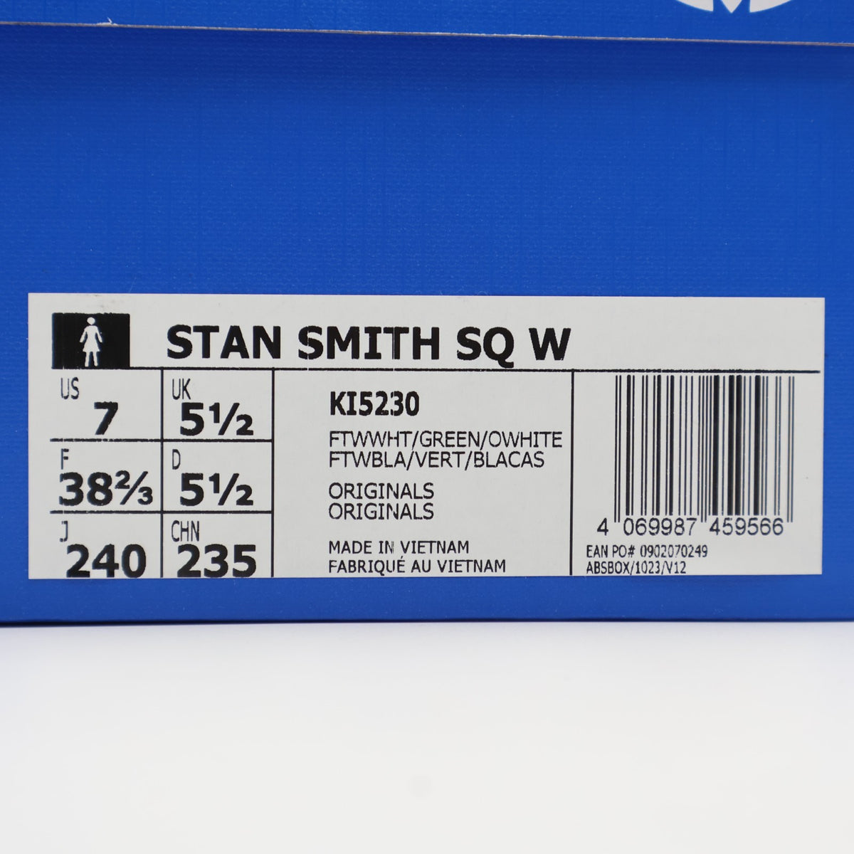 KI5230 Adidas Stan Smith SQ "Cloud White/Green" (Women's)