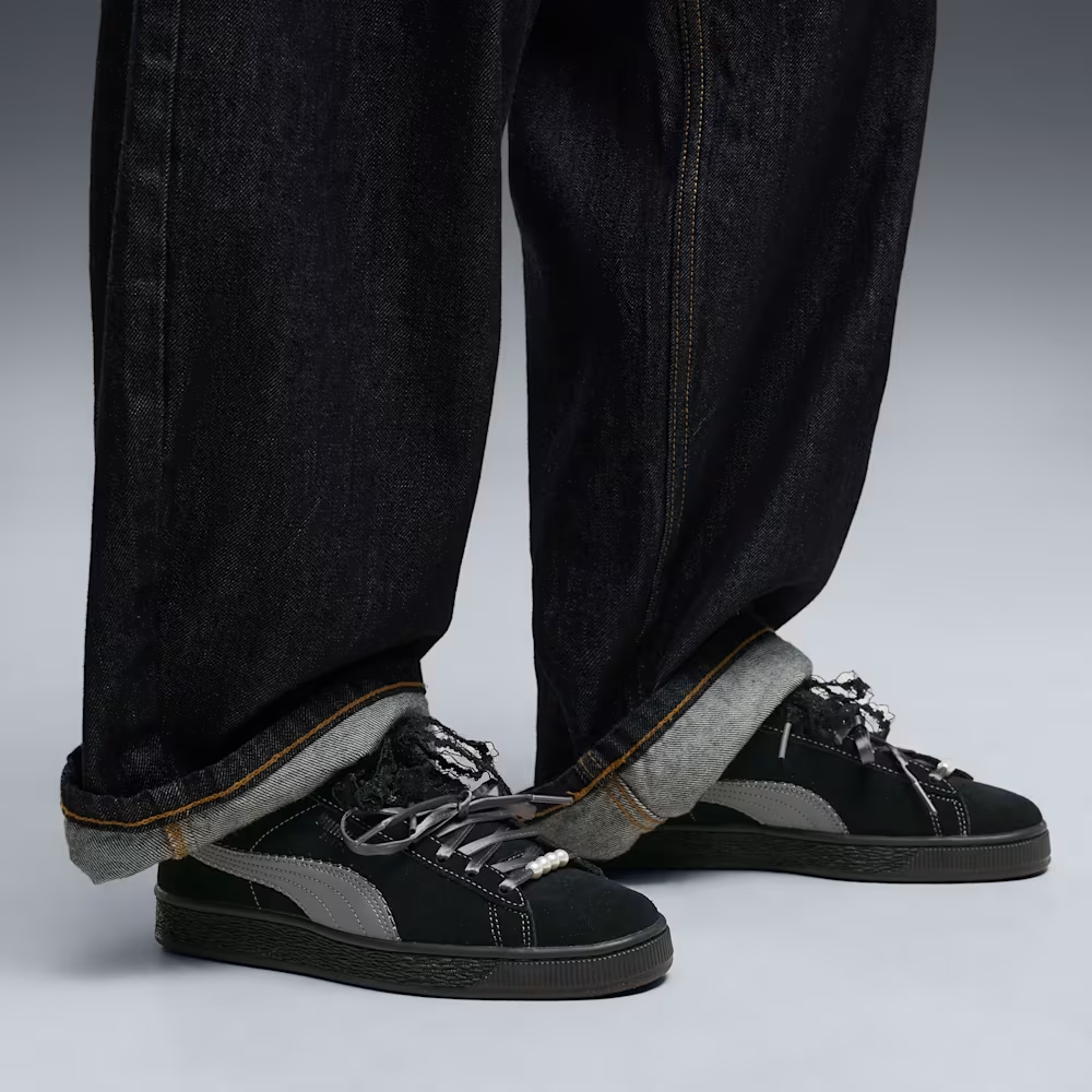 408330-03 Puma Suede Bloom "Puma Black/Slate Sky" (Women's)
