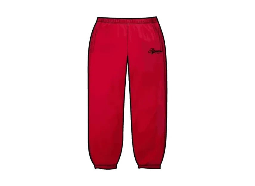 Supreme Velour Mesh Track Pant "Red"