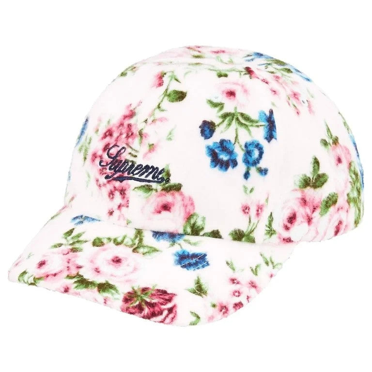 Supreme Floral Flannel 6-Panel White