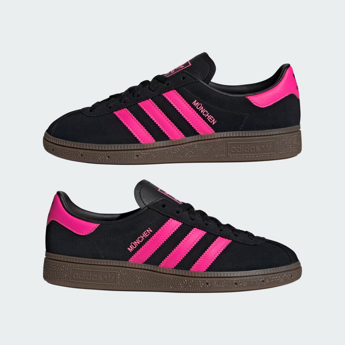 JS4000 adidas Originals Munchen Core Black Lucid Pink Gum (Men's)