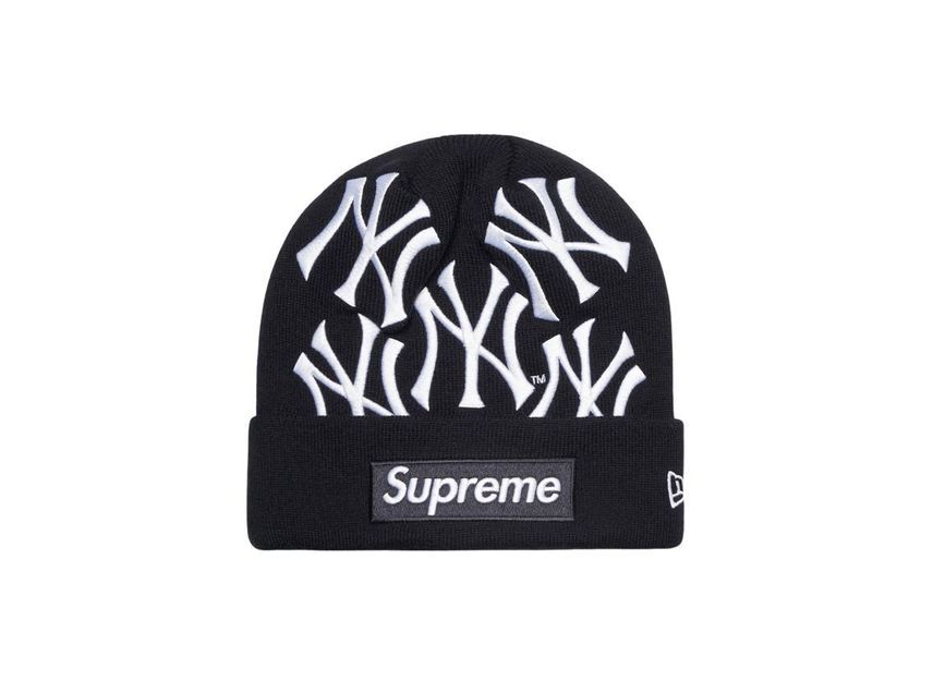 Supreme New York Yankees New Era Box Logo Beanie Navy