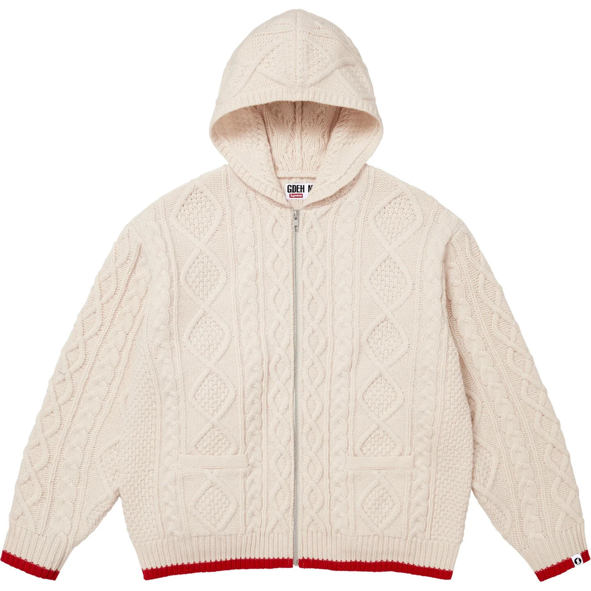 Supreme GOODENOUGH Zip Up Hooded Sweater Stone