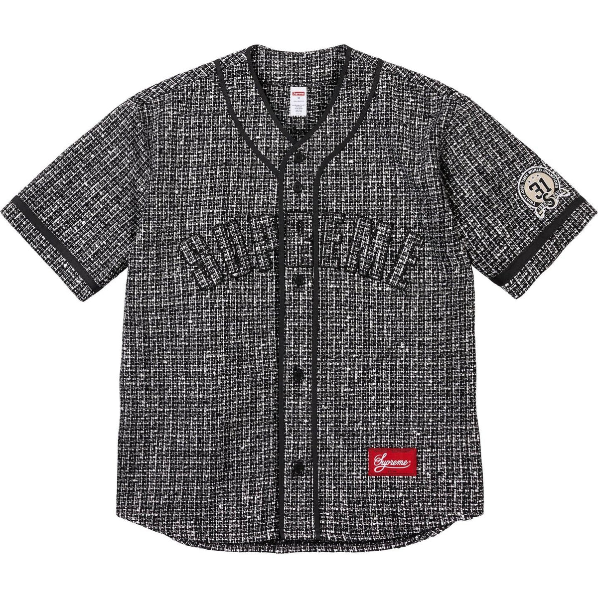 Supreme Boucle Baseball Jersey Black