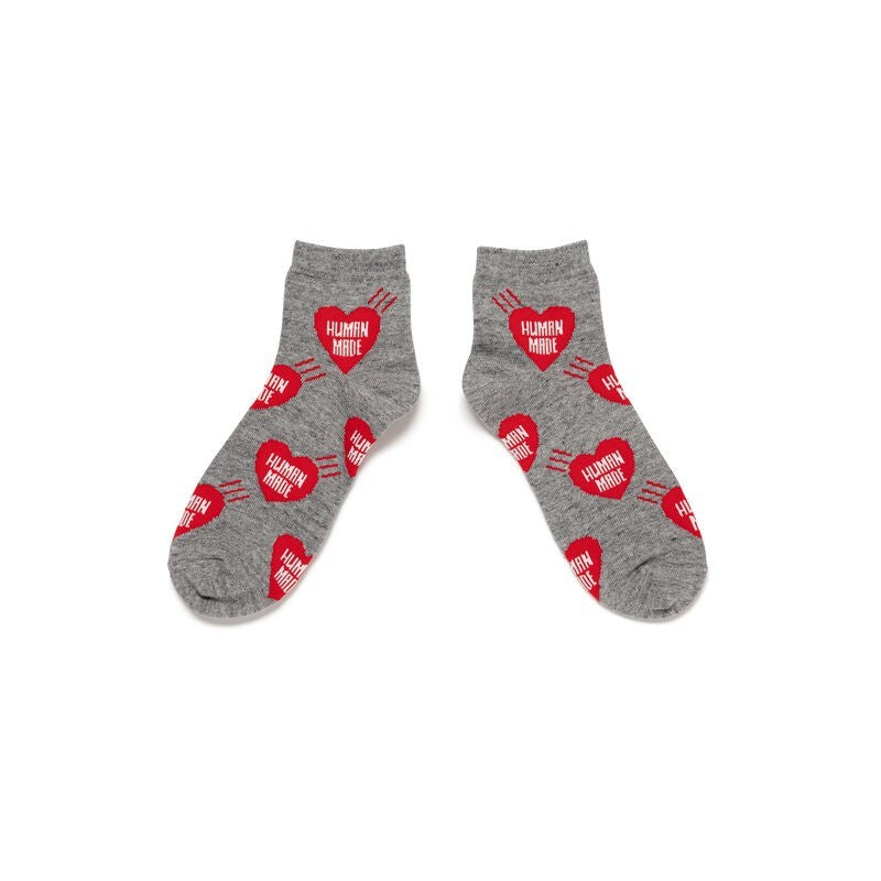HUMAN MADE Heart Short Socks Gray