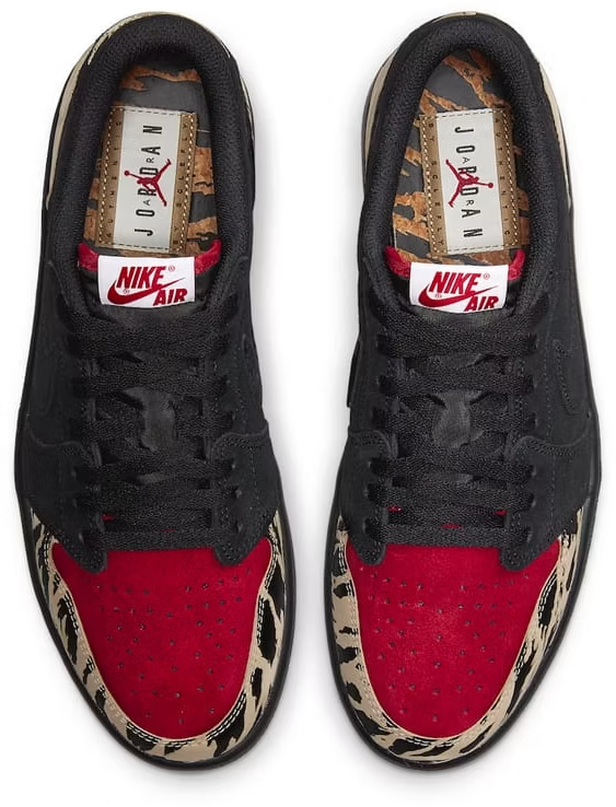DN3400-001 Sole Fly Ã Nike Air Jordan 1 Low "Black and Sport Red" (Men's)