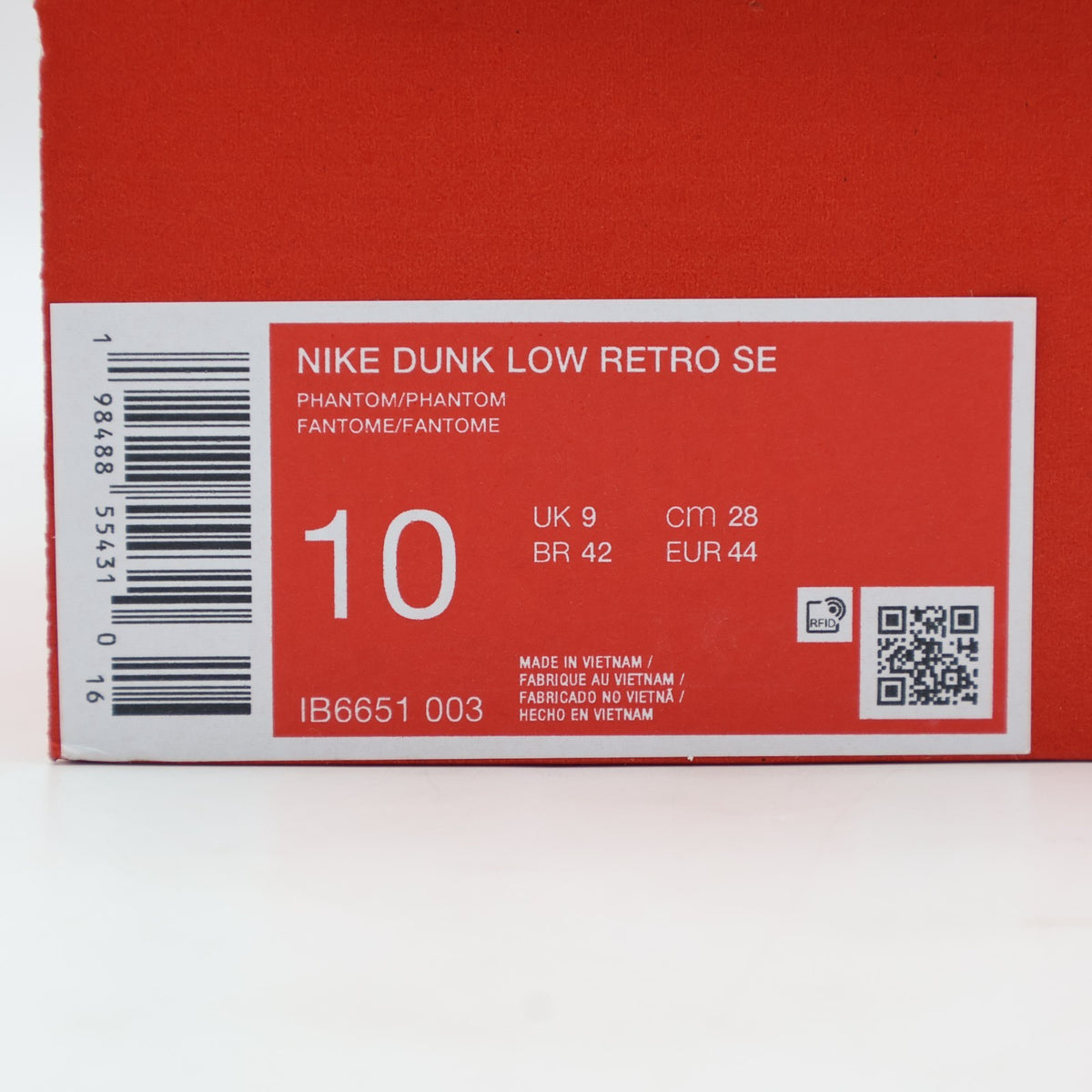 IB6651-003 Nike Dunk Low Retro SE Phantom (Men's)