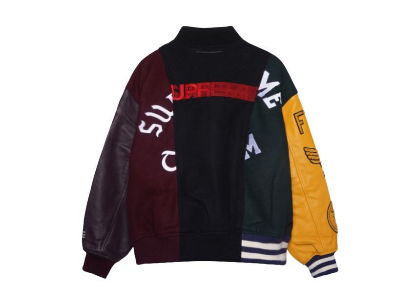 Supreme MM6 Maison Margiela Split Varsity Jacket Multicolor