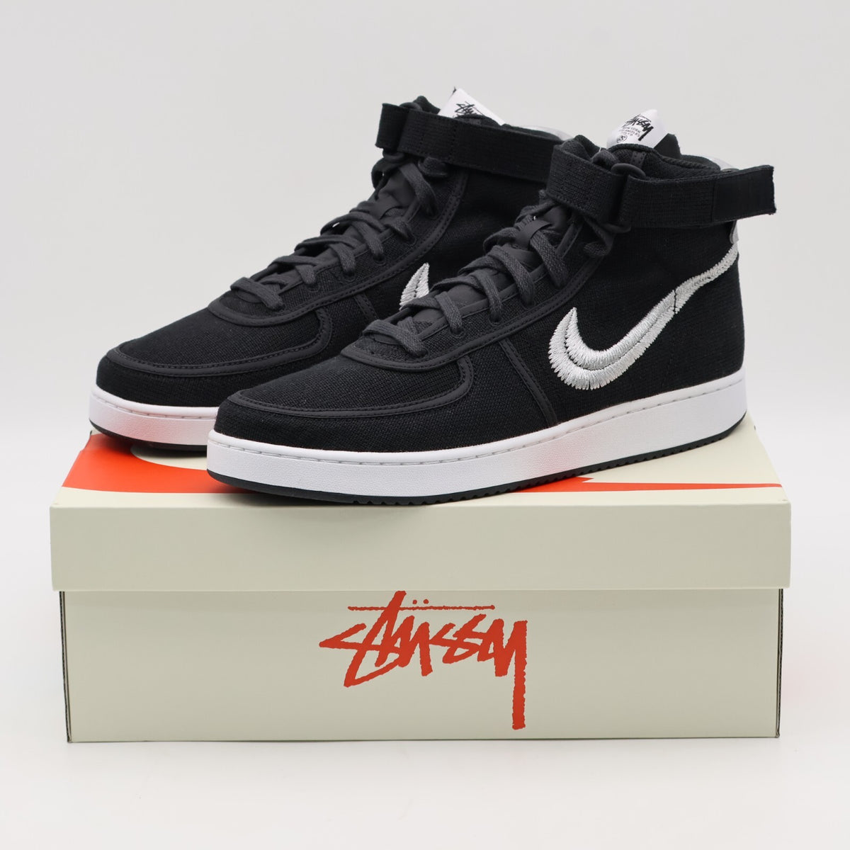 DX5425-001 Stussy Nike Vandal High Black Silver White Green (Men's)