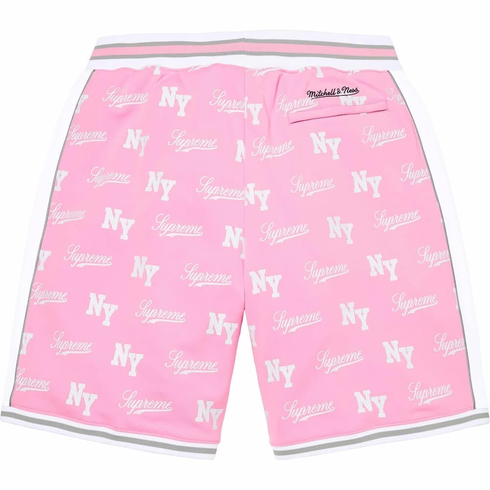 Supreme Mitchell Ness Monogram Basketball Short Pink