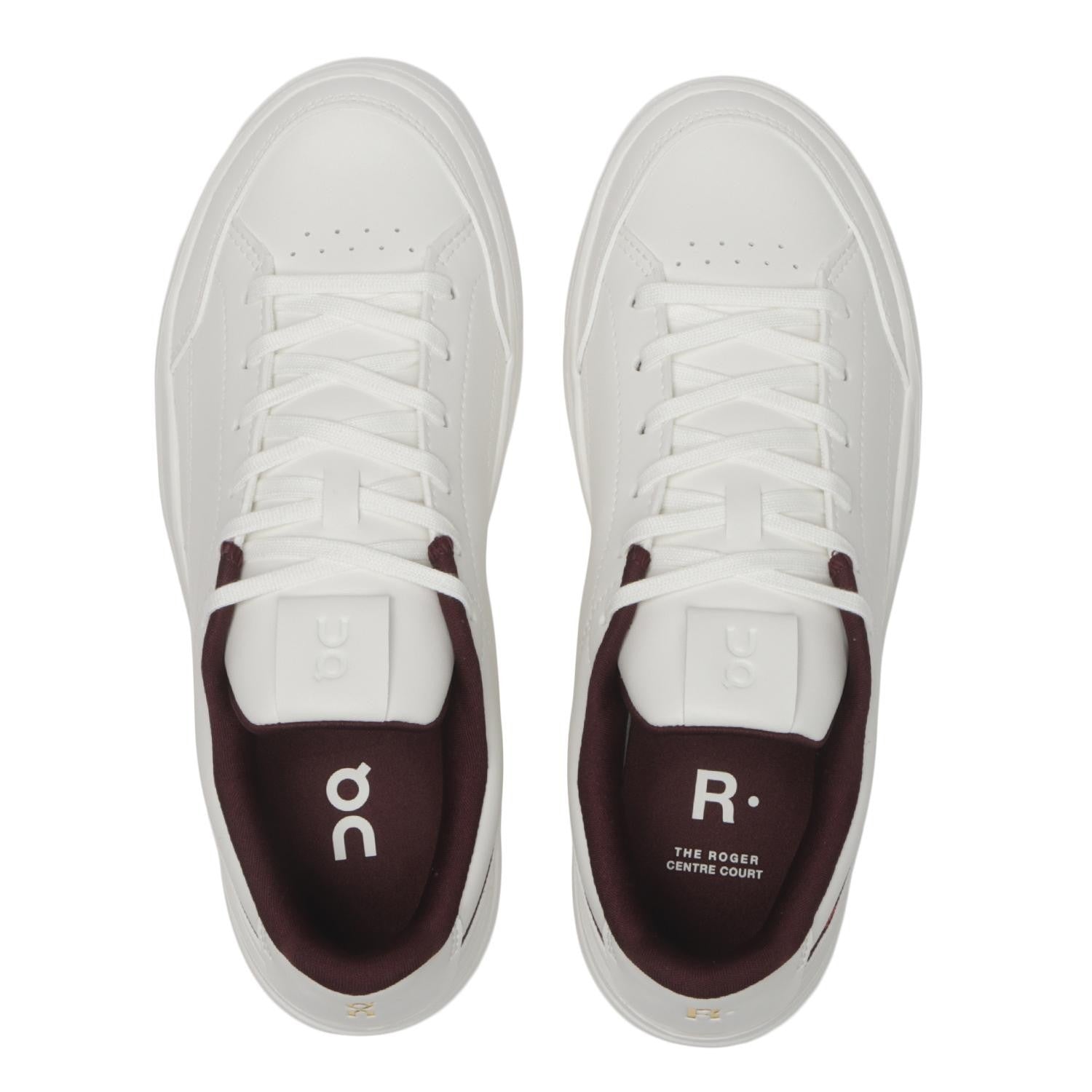 3WG10404758 On THE ROGER Centre Court Ivory Maroon (Women's)