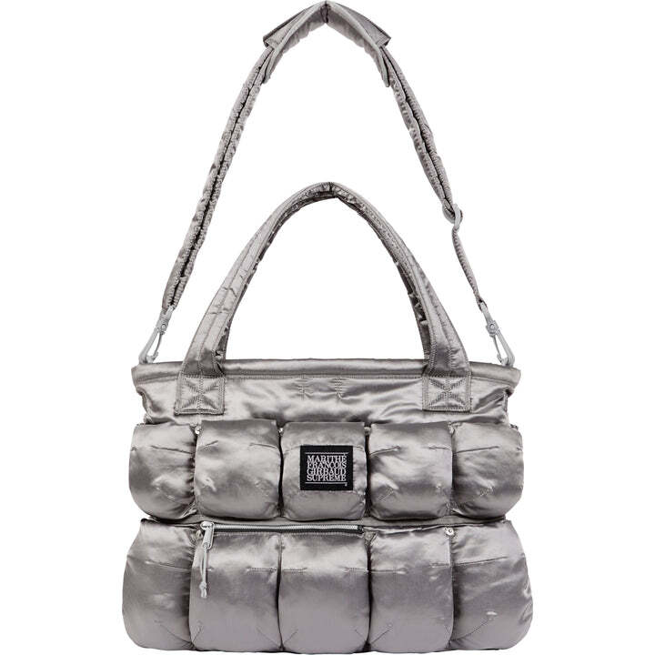Supreme Marithe Francois Girbaud Pokachu Puffer Tote Bag Silver