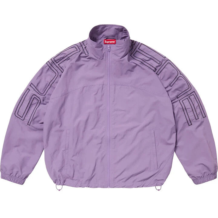 Supreme Spellout Embroidered Track Jacket Dusty Purple