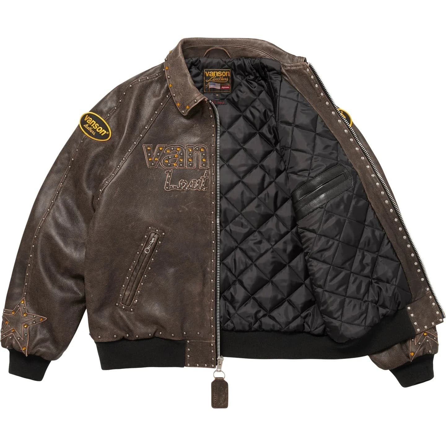 Supreme B.B. Simon Vanson Leathers Jacket Brown