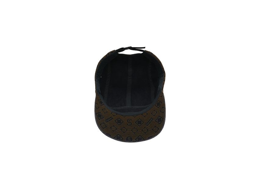 Supreme Flocked Denim Camp Cap Black