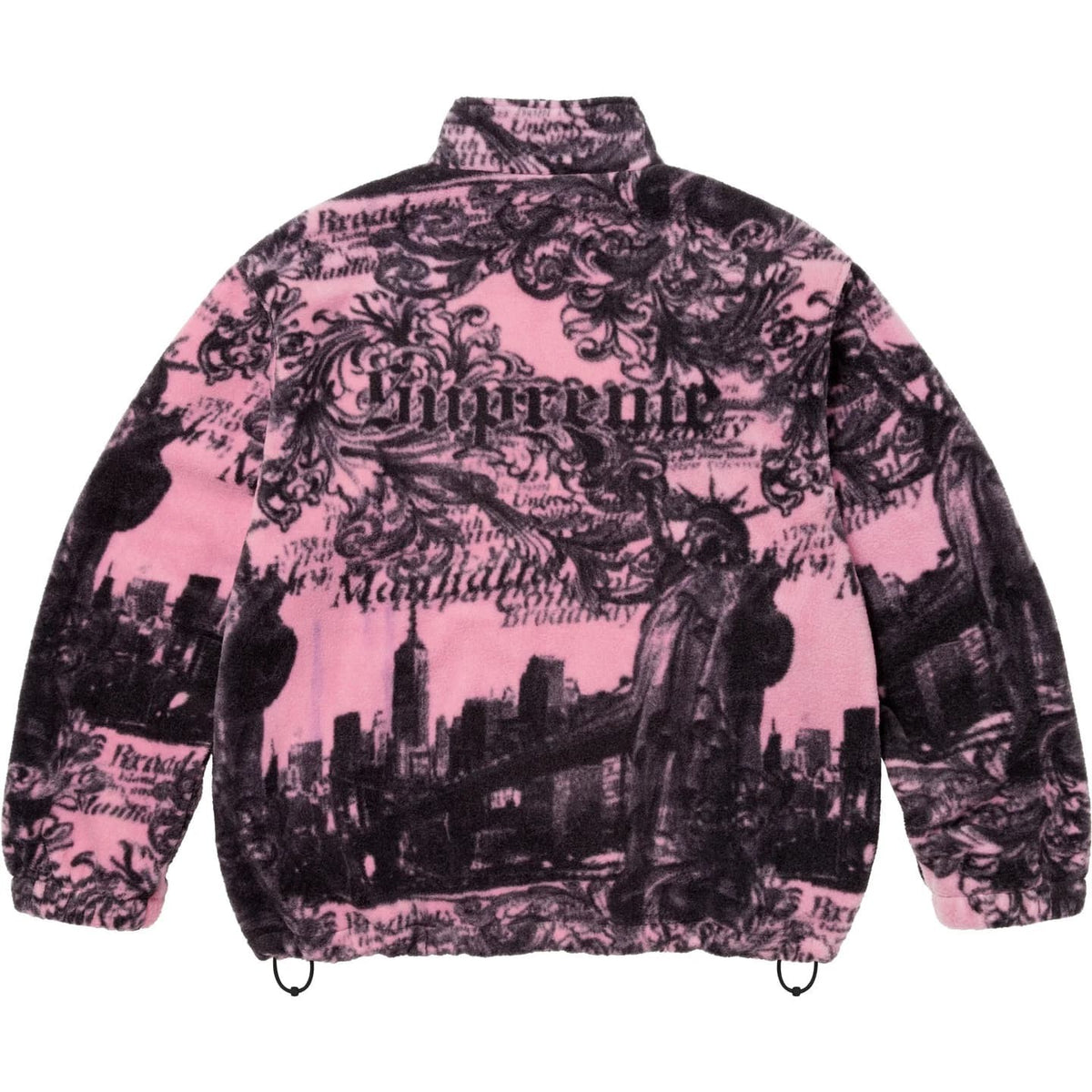 Supreme New York Fleece Jacket Pink