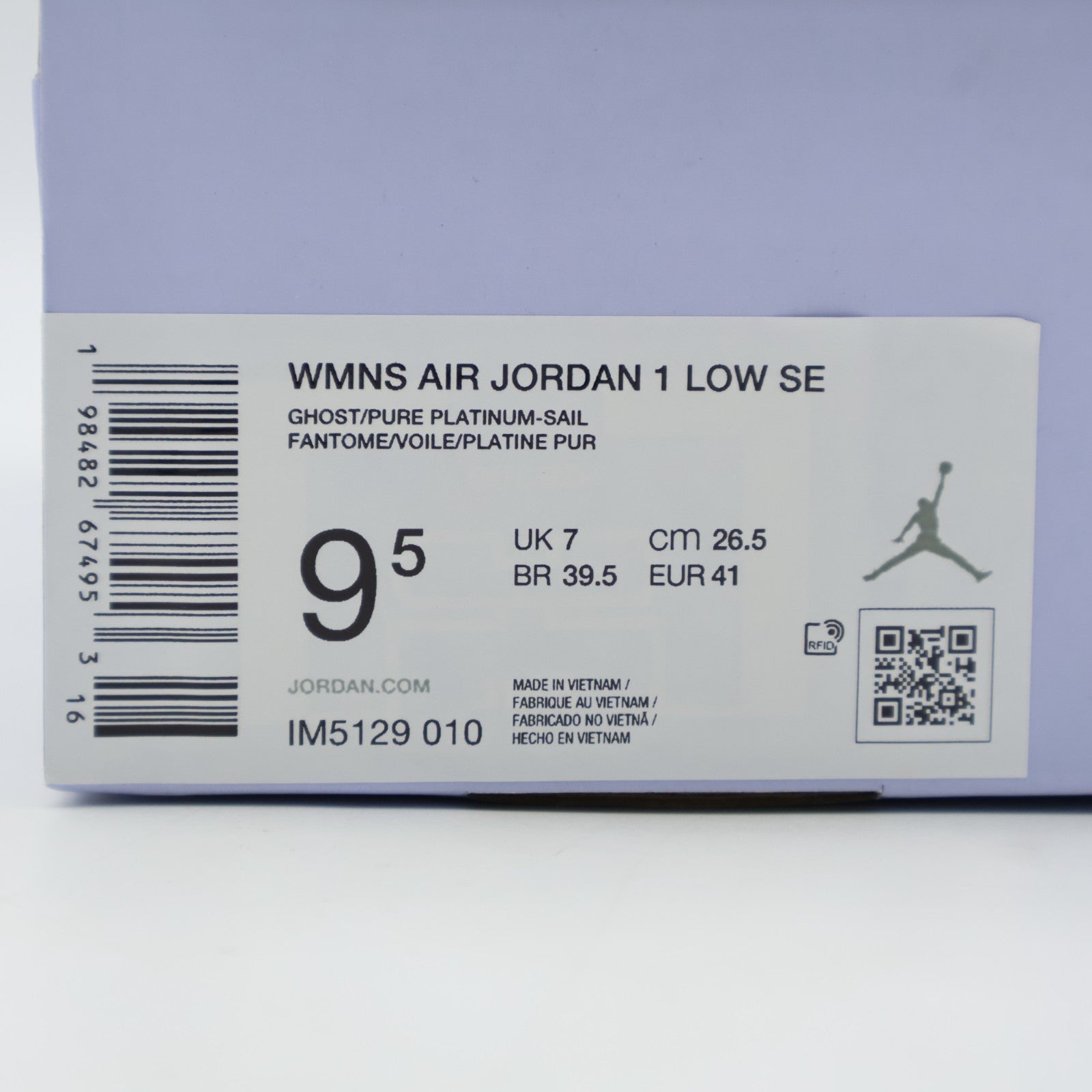 IM5129-010 Nike Air Jordan 1 Low Pearlized (Women's)