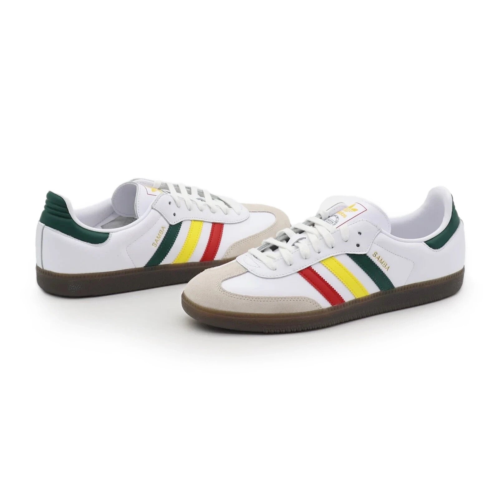 IH3118 adidas Originals Samba OG Rasta Cloud White Yellow Green Red (Men's)