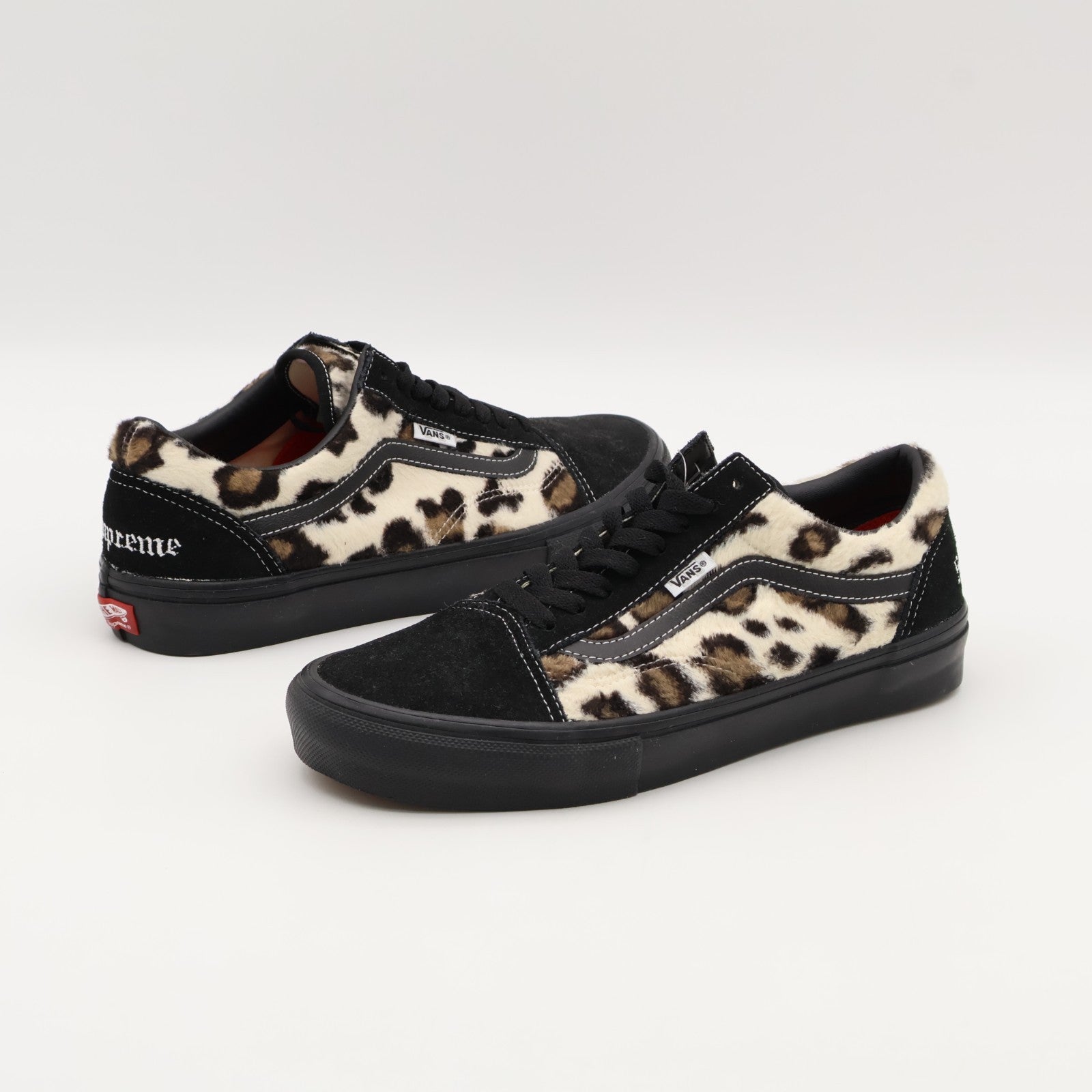VN0A5FCBBM8 Supreme Vans Leopard Old Skool Black White (Men's)