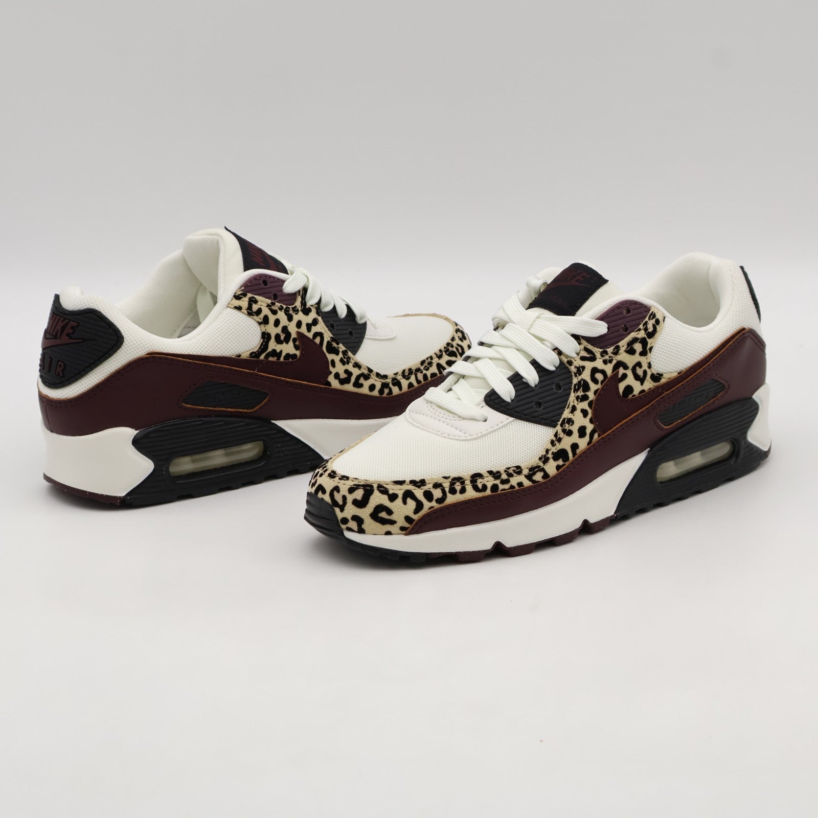 IF1619-102 Nike Women's Air Max 90 Leopard Burgundy (Women's)