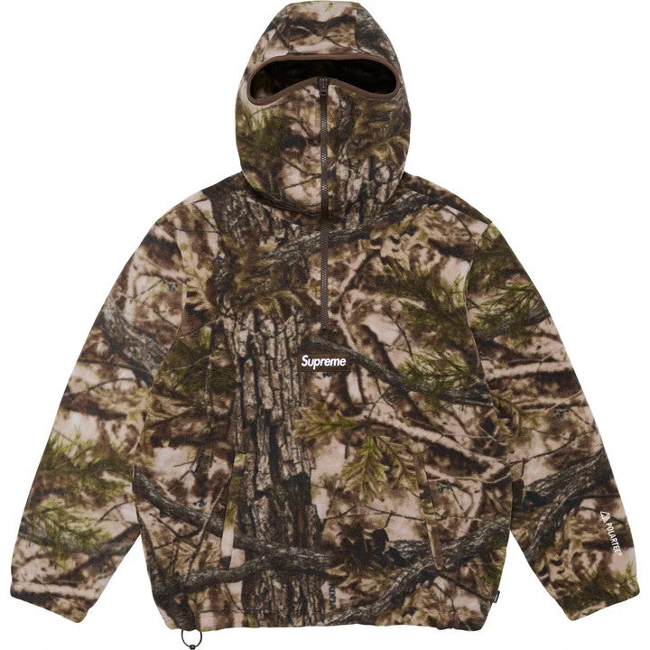 Supreme Polartec Face Mask Half Zip Hooded Sweatshirt Tree Camo