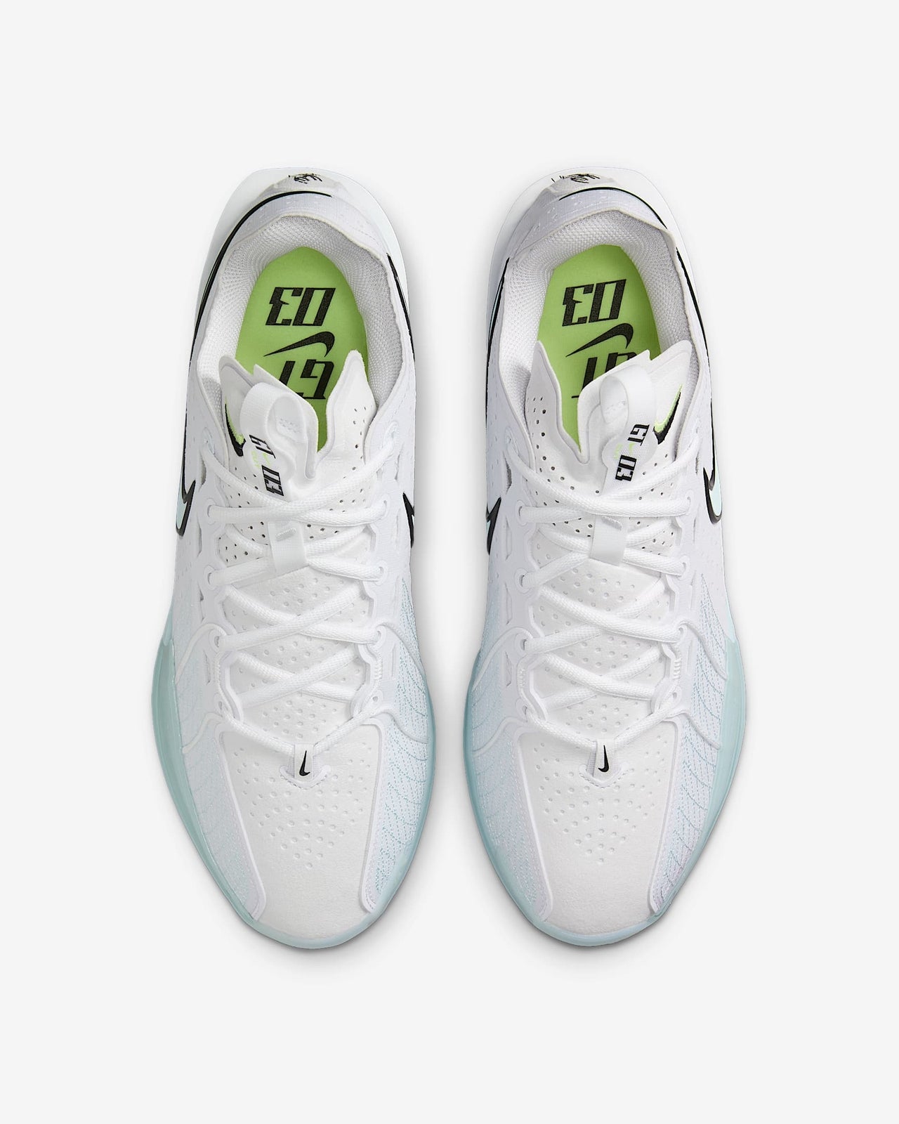 DV2918-104 Nike Zoom GT Cut 3 White Metallic Silver Light Lemon Twist (Men's)