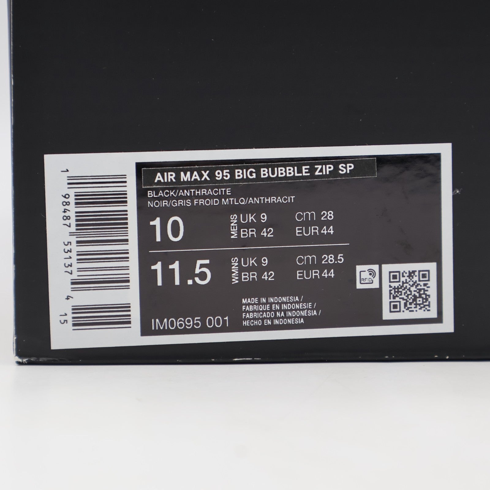 IM0695-001 Nike Air Max 95 Big Bubble Black (Men's)