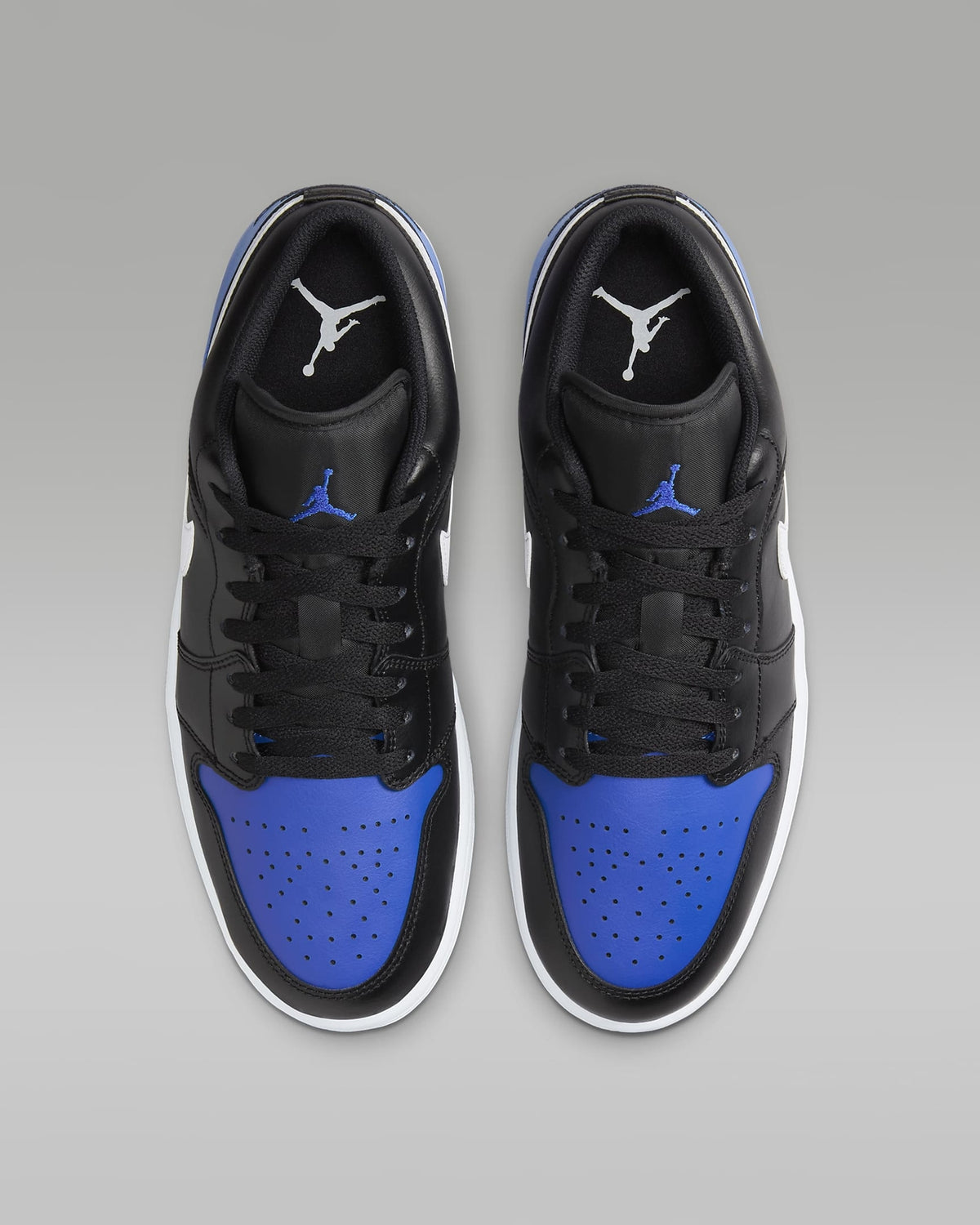 553558-042 Nike Air Jordan 1 Low Black Game Royal White (Men's)