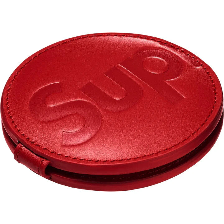 Supreme Leather Pocket Mirror Red