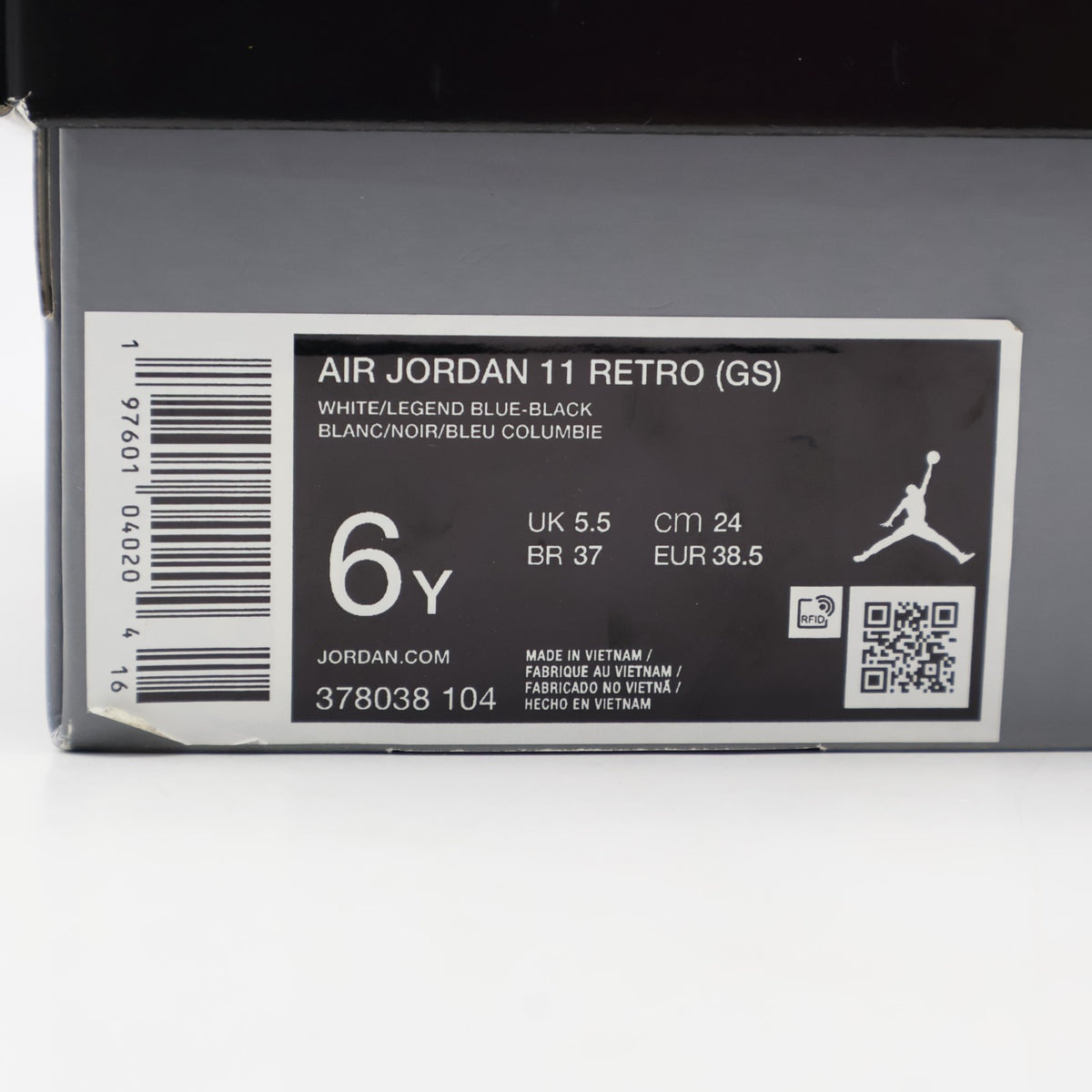 378038-104 Nike GS Air Jordan 11 Retro Legend Blue
