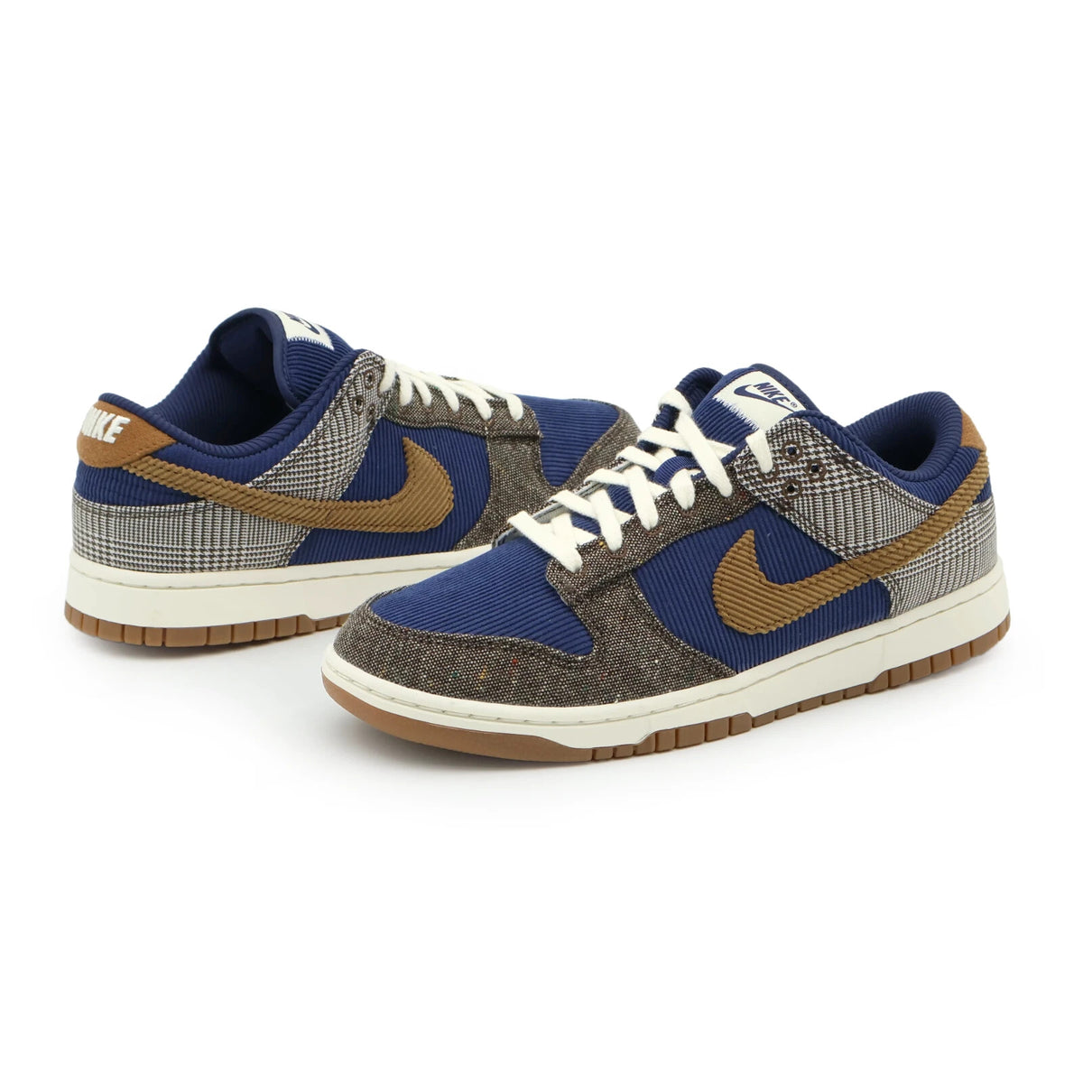 FQ8746-410 Nike Dunk Low PRM Tweed Midnight Navy Baroque Brown Corduroy (Men's)