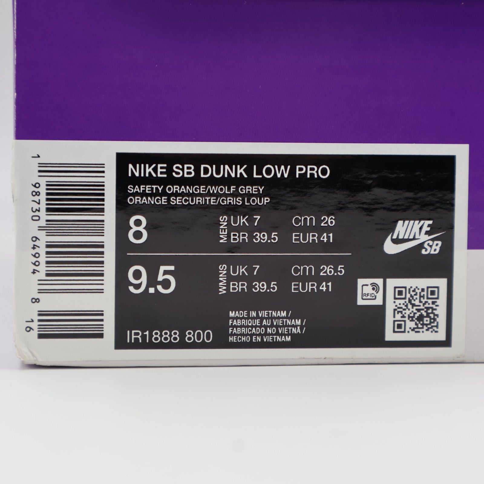 IR1888-800 Nike SB Dunk Low Pro Premium Muni April (Men's)