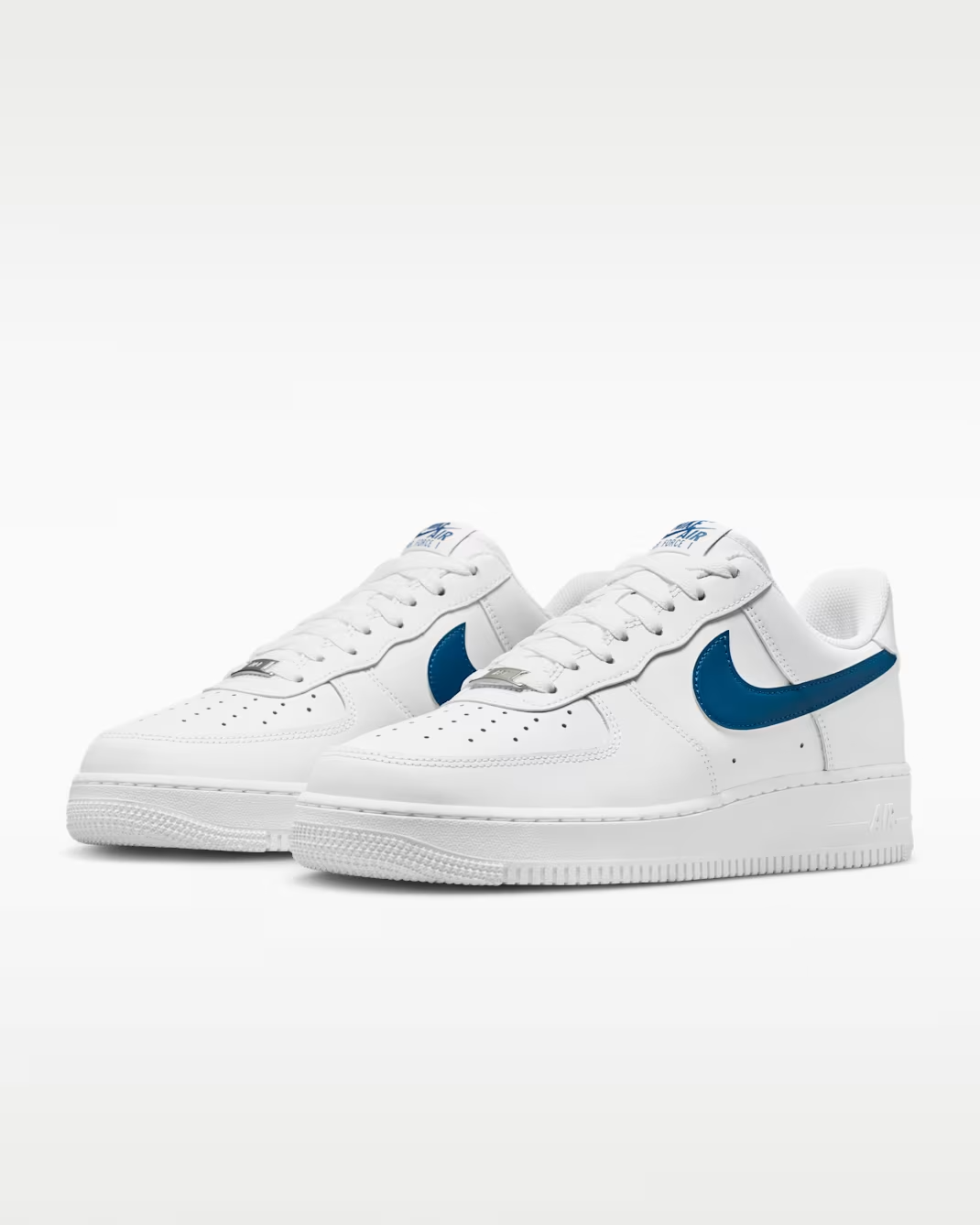 FJ4146-123 Nike Air Force 1 '07 White White Court Blue (Men's)